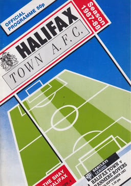 Halifax Town v Tranmere Rovers Match Programme 1987-09-18